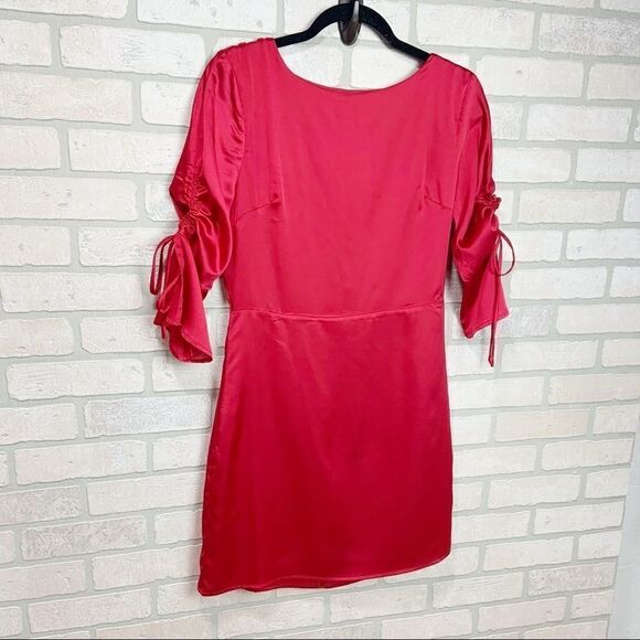 NWT J.O.A Red Satin  Dress - Picture 3 of 8